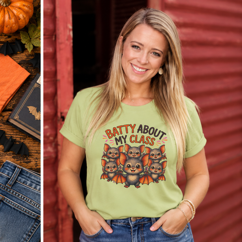 Batty About My Class Halloween Teacher Shirt