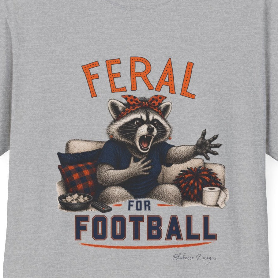 Feral for Auburn raccoon football shirt in sport gray