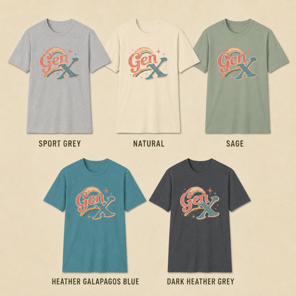 Gen X Retro Graphic Tee | Vintage 70s 80s Style Shirt