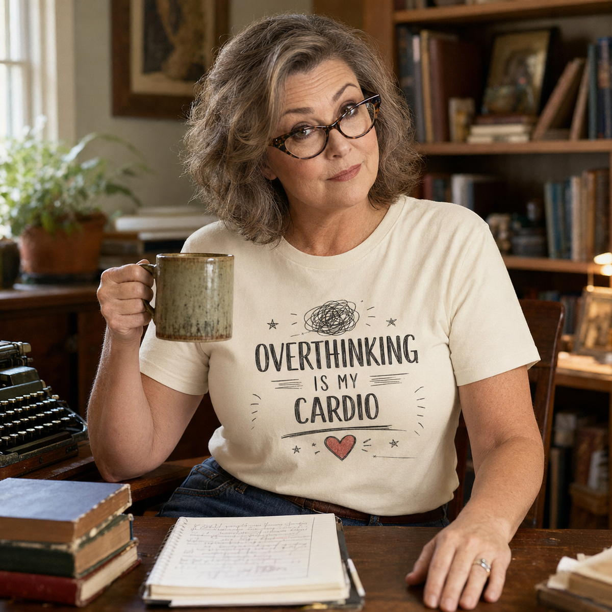 Overthinking Is My Cardio | Chronic Overthinker Graphic Tee
